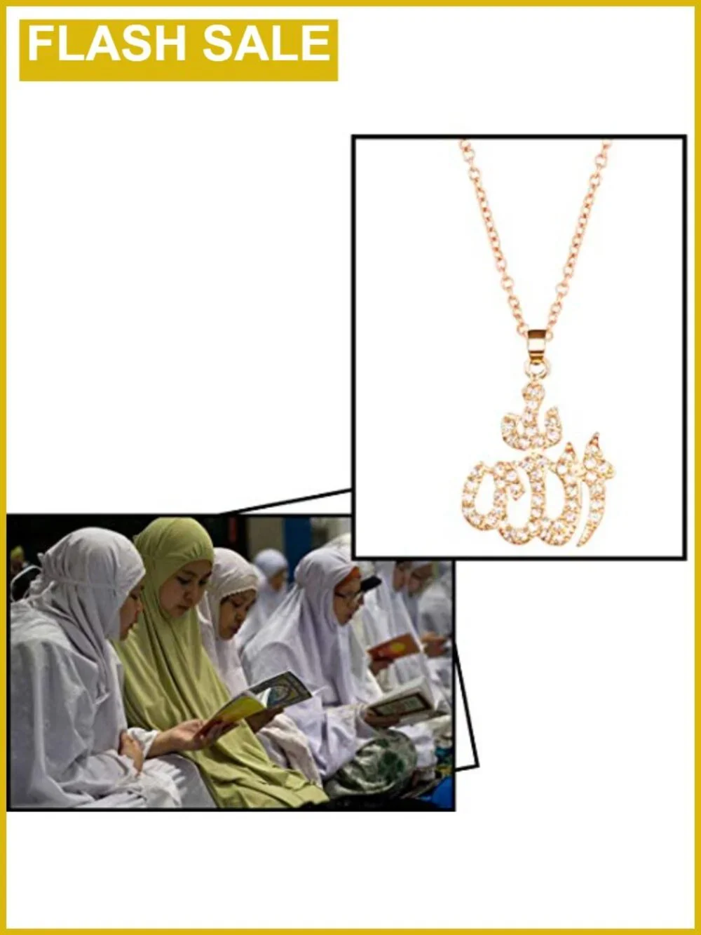 Allah Pendant Necklace Muslim Jewelry Religious Gift